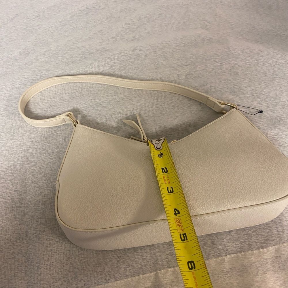 NWOT Mini Ivory Vegan Handbag - Picture 6 of 9